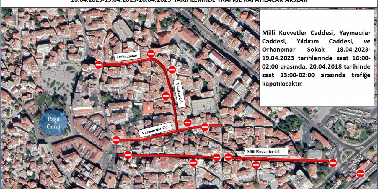 Çarşı Merkezde Yollar Trafiğe Kapanıyor