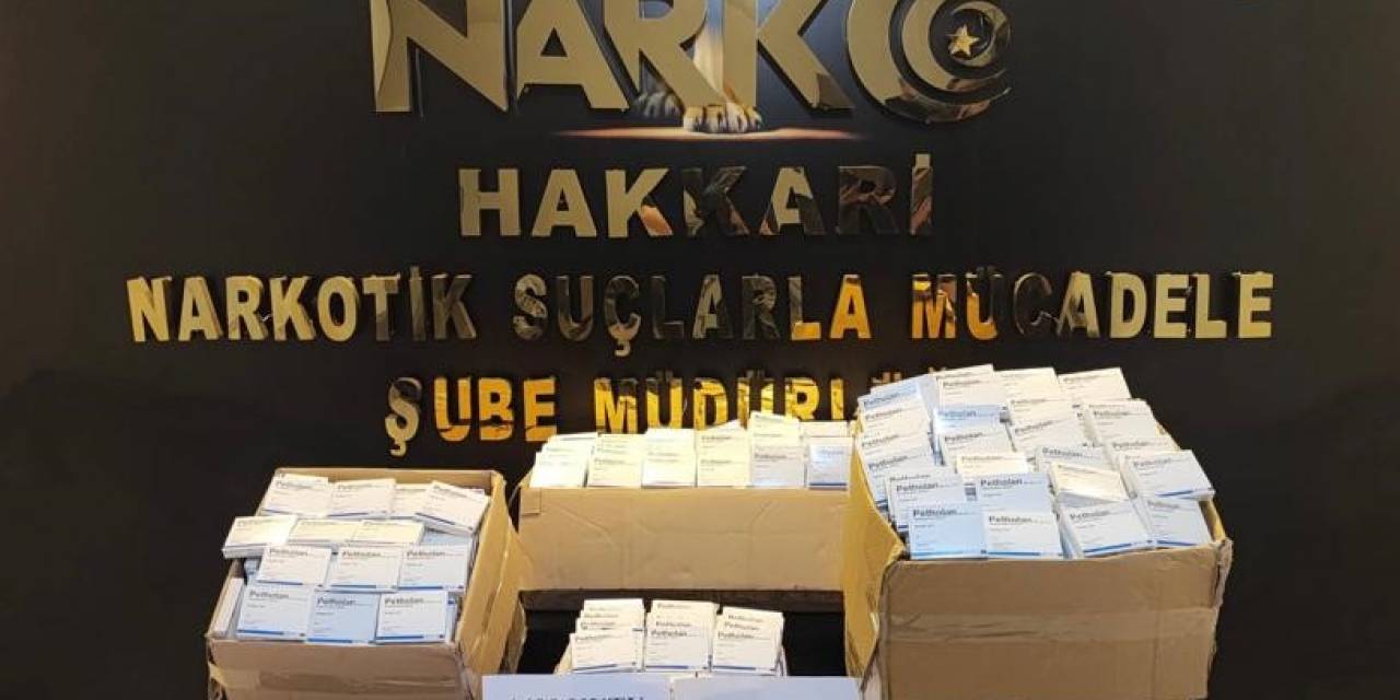 Hakkari’de 7 Bin 490 Ampul Sentetik Ecza İlacı Ele Geçirildi