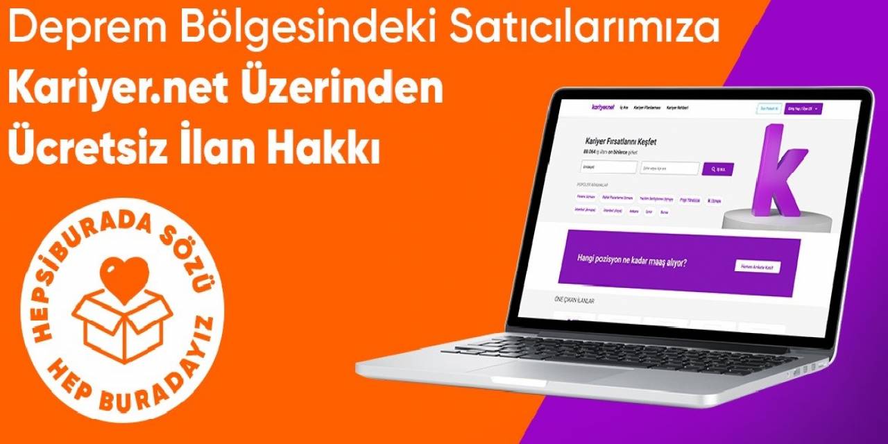 Hepsiburada’dan Deprem Bölgesindeki İşletmelere Destek