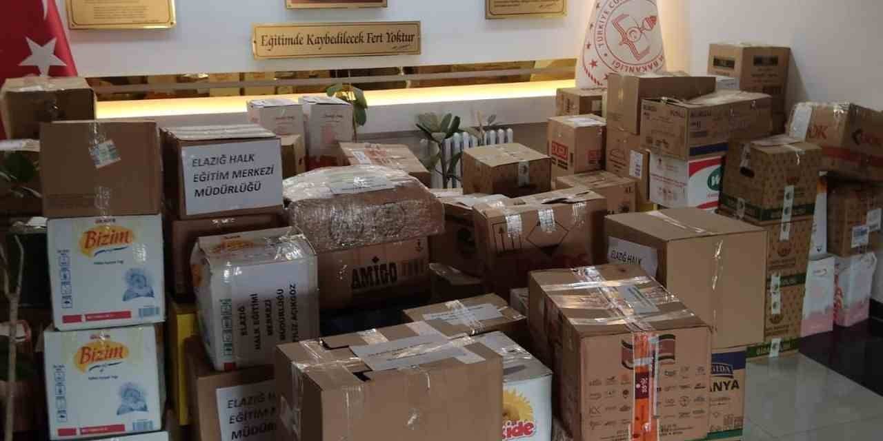 Elazığ Halk Eğitim Merkezi’nden Deprem Bölgesine Yardım