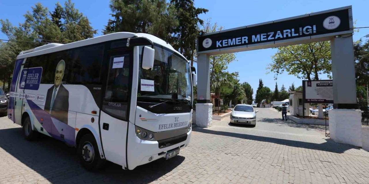Efeler’de Arife Günü Mezarlıklara Ücretsiz Araç Kaldırılacak