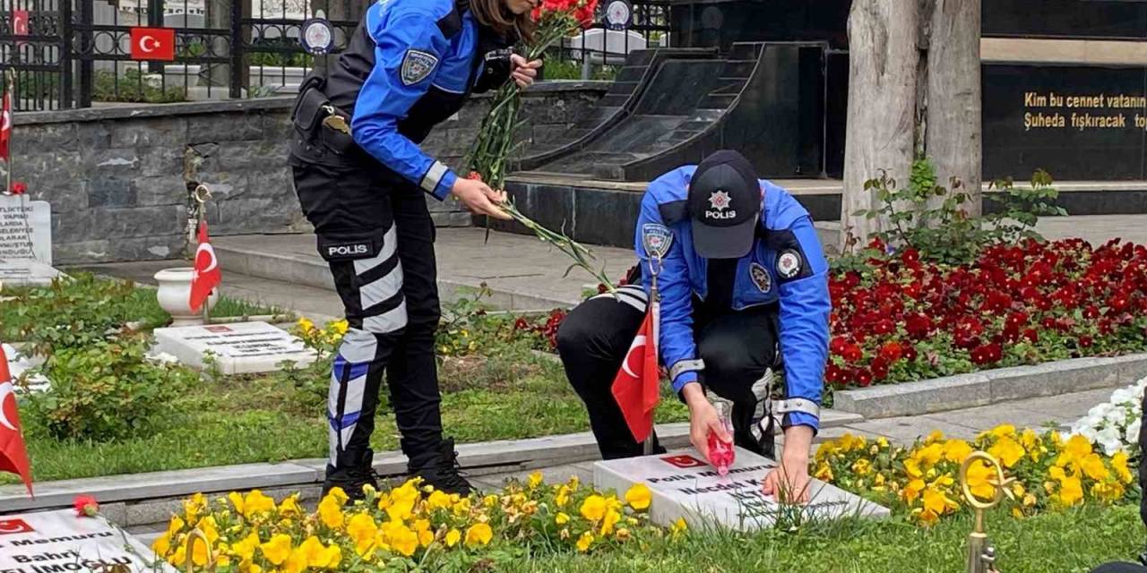 İstanbul Polisi Bayram Öncesinde Şehit Ailelerini Yalnız Bırakmadı