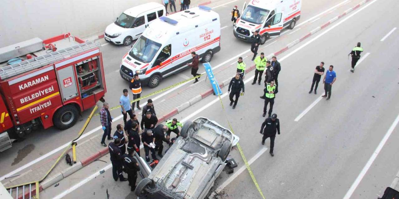 Karaman’da Hafif Ticari Araç Alt Geçide Düştü: 2 Ölü, 1 Yaralı