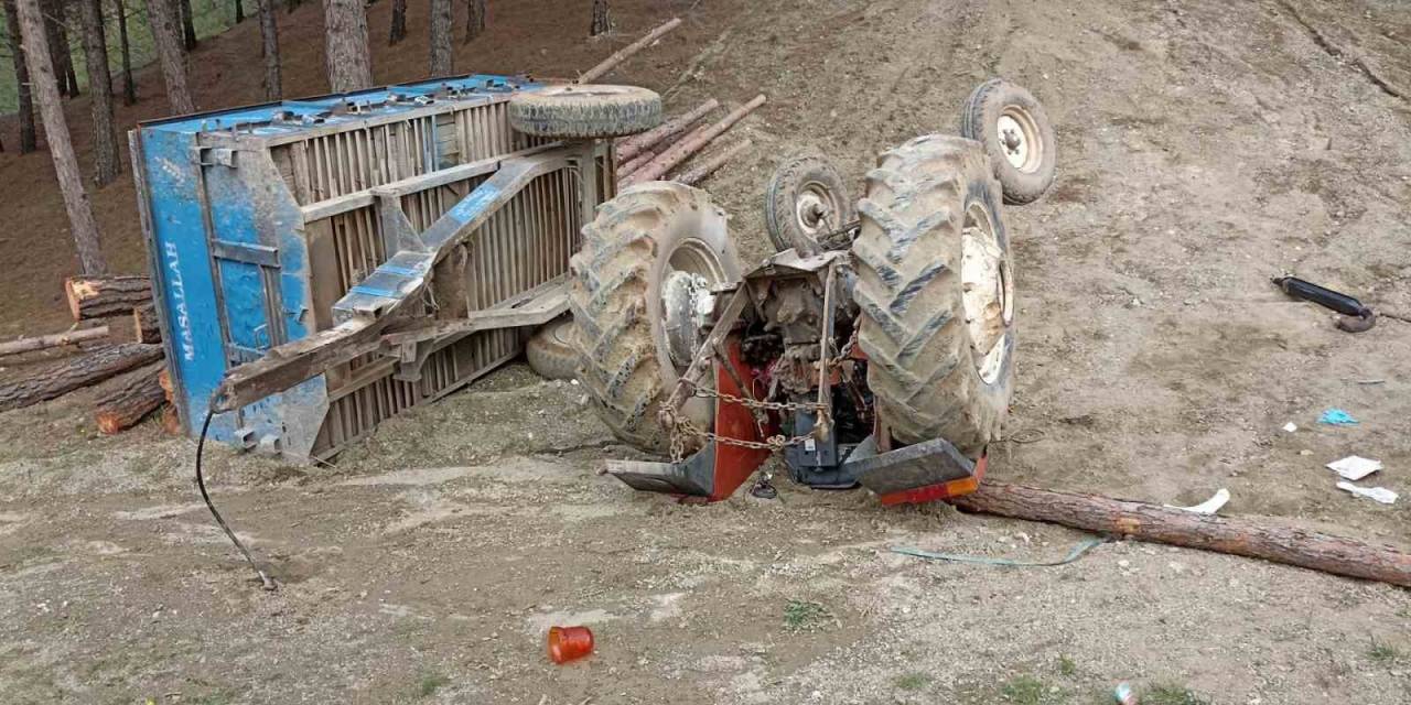 Şarampole Yuvarlanan Traktörün Sürücüsü Hayatını Kaybetti