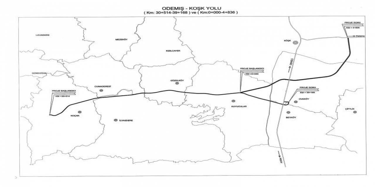 Köşk - Ödemiş Karayolu Projesi Resmi Gazete’de Yayınlandı