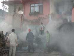 Rize'de yangın