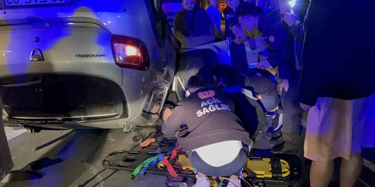 Maltepe’de Kontrolden Çıkan Otomobil 3 Araca Çarpıp Takla Attı: 1 Yaralı