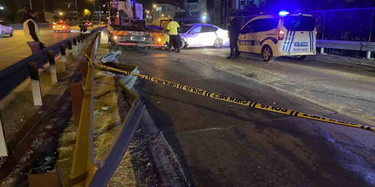 Bayrampaşa’da Alkollü Sürücü Bariyere Çarptı: 1 Ağır Yaralı