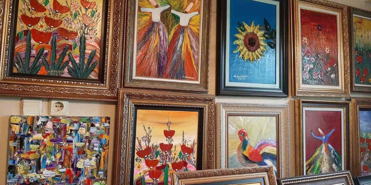 Köydeki Evinden Avrupa’ya Sanatı Satıyor