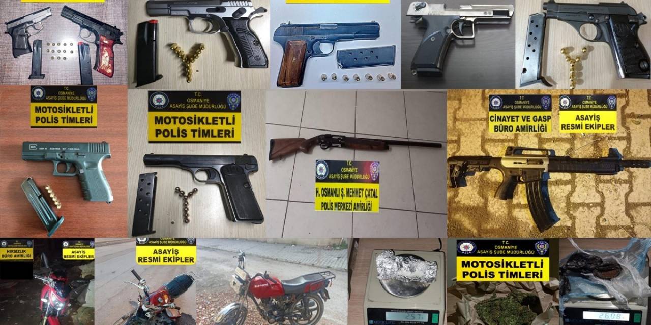 Osmaniye’de Çeşitli Suçlardan Yakalanan 10 Şüpheli Tutuklandı