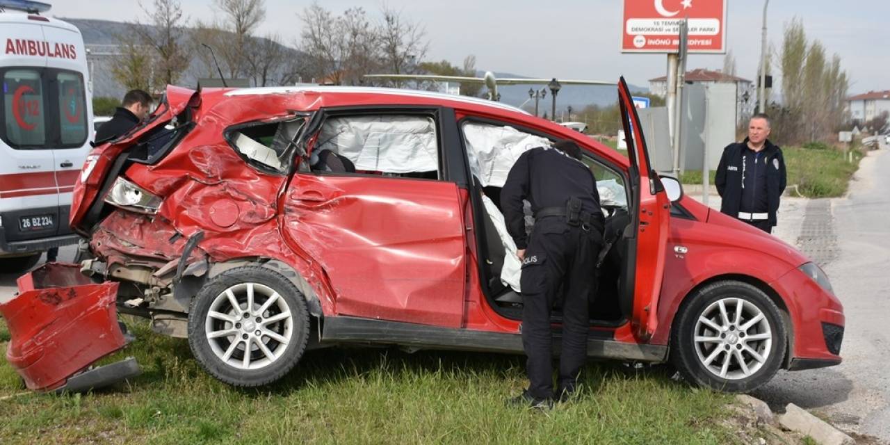 İnönü’de Trafik Kazası, 1 Yaralı