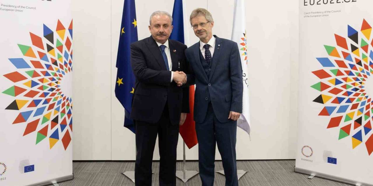 Tbmm Başkanı Şentop, Çekya Senato Başkanı Vystrcil İle Bir Araya Geldi