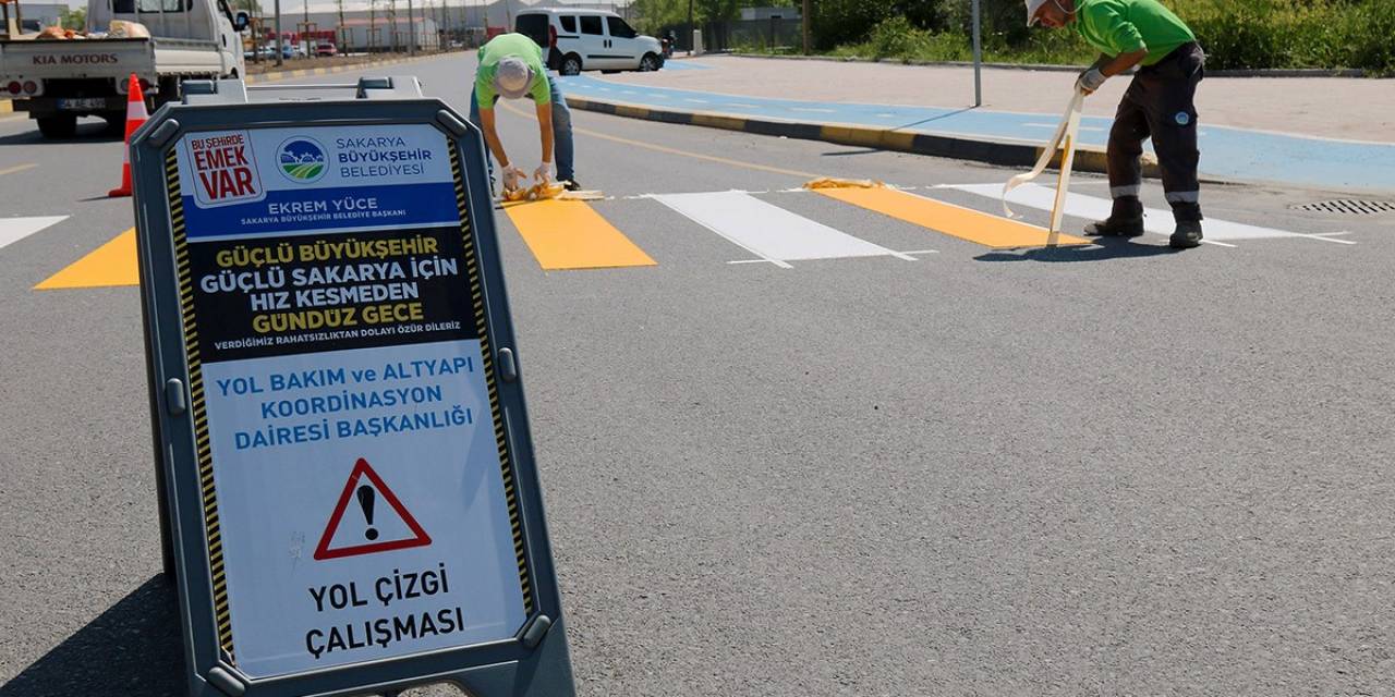 Yol Çizgi Ve Boyama Çalışmaları Başladı