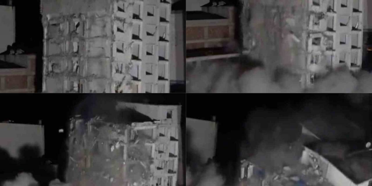 Depremde Ağır Hasar Almıştı, Böyle Yıkıldı