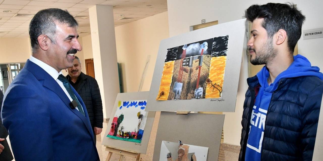 Depremzede Gençlerin Eserleri Sanatseverlerle Buluştu