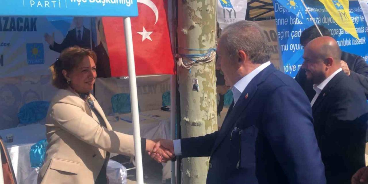 Tbmm Başkanı Şentop’tan Partilerin Seçim Stantlarına Ziyaret