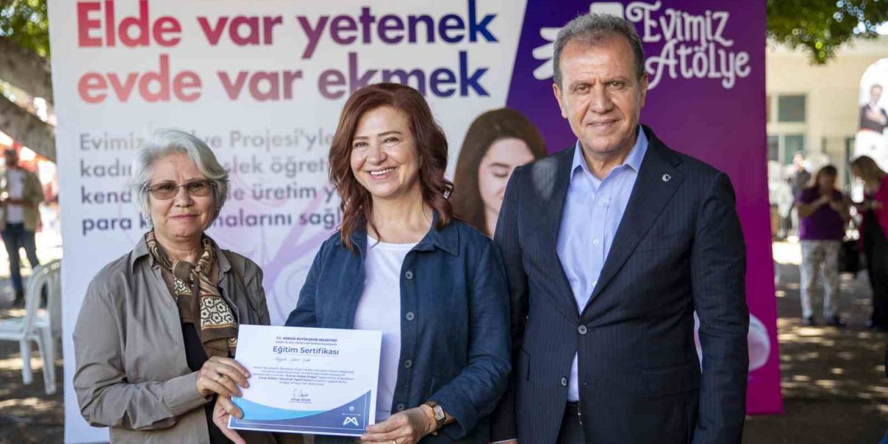 ’evimiz Atölye’ Kursunu Tamamlayan Kadınlar Sertifikalarını Aldı