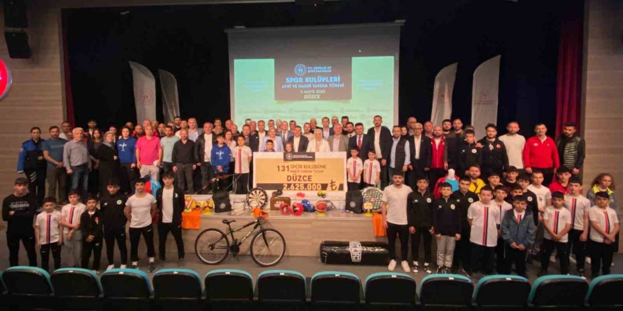 Düzce’de Amatör Spor Kulüplerine Nakdi Yardım