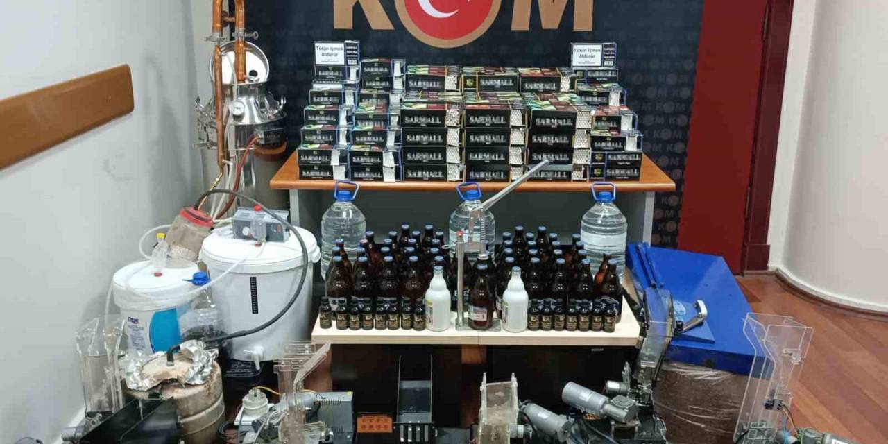 Sinop’ta Sahte Alkol Ve Kaçak Sigara Operasyonu