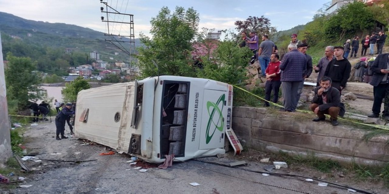 Trabzon'da belediye otobüsü kazasında ölü ve yaralıların kimlikleri belirlendi