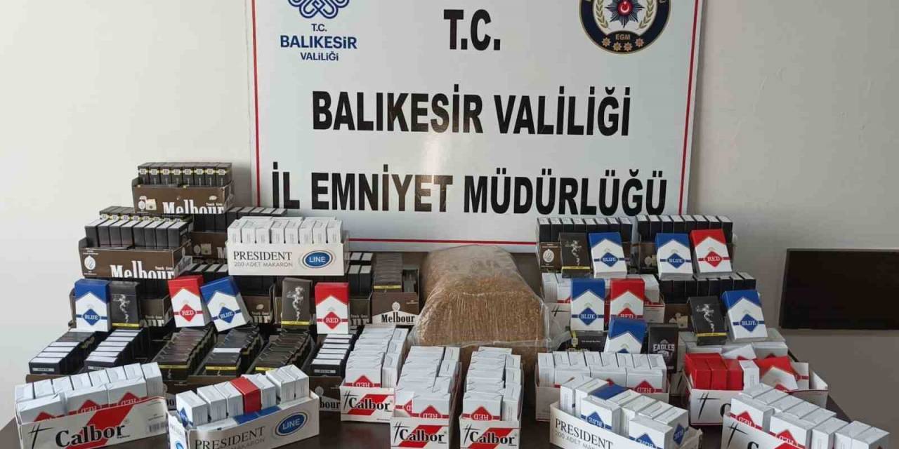 Balıkesir’de Kaçak Tütün Ve Sigara Operasyonu