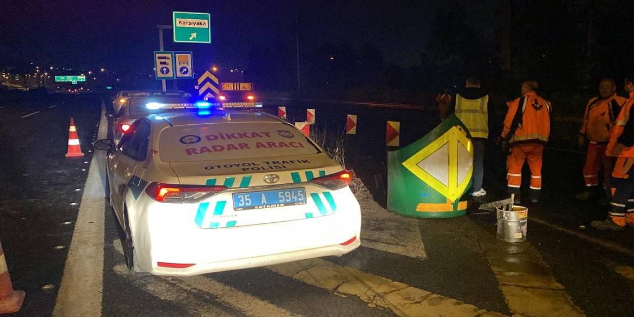 İzmir’de Otomobil Bariyerlere Çarptı: 1 Ölü