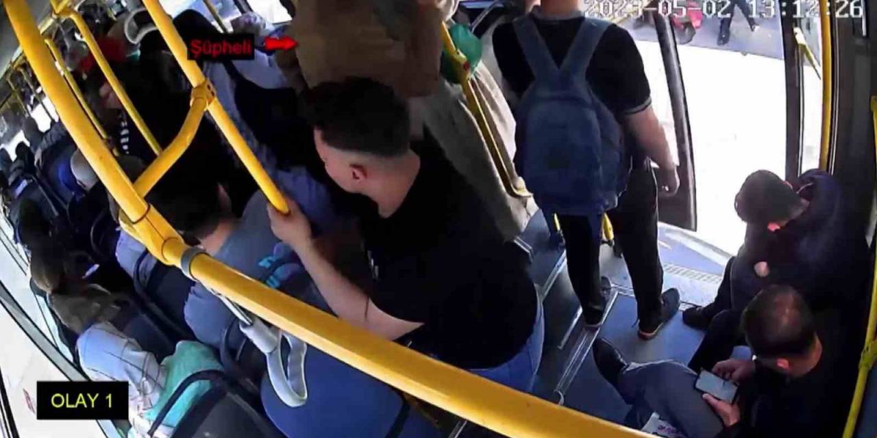 Otobüsteki Hırsızlık Anı Kameraya Takıldı