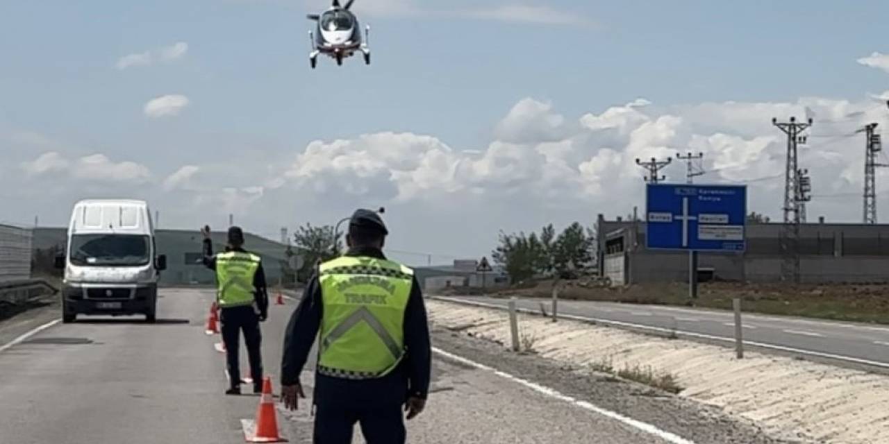 Çankırı’da Hava Destekli Trafik Denetimi