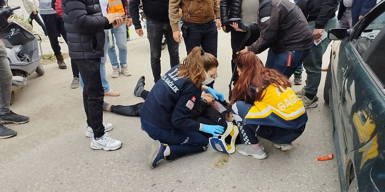 Motosiklet İle Otomobil Çarpıştı: 1 Yaralı