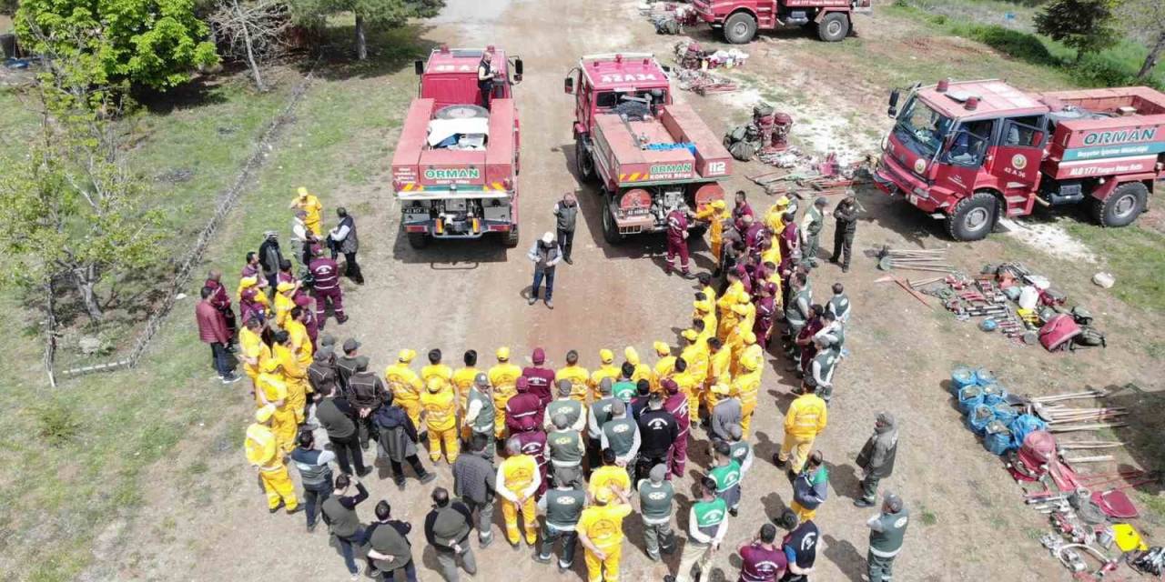 Beyşehir’de Yangın İşçilerinin İşbaşı Eğitimleri Tamamlandı