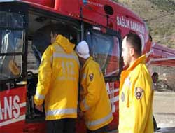 Hava ambulansı hayat kurtardı