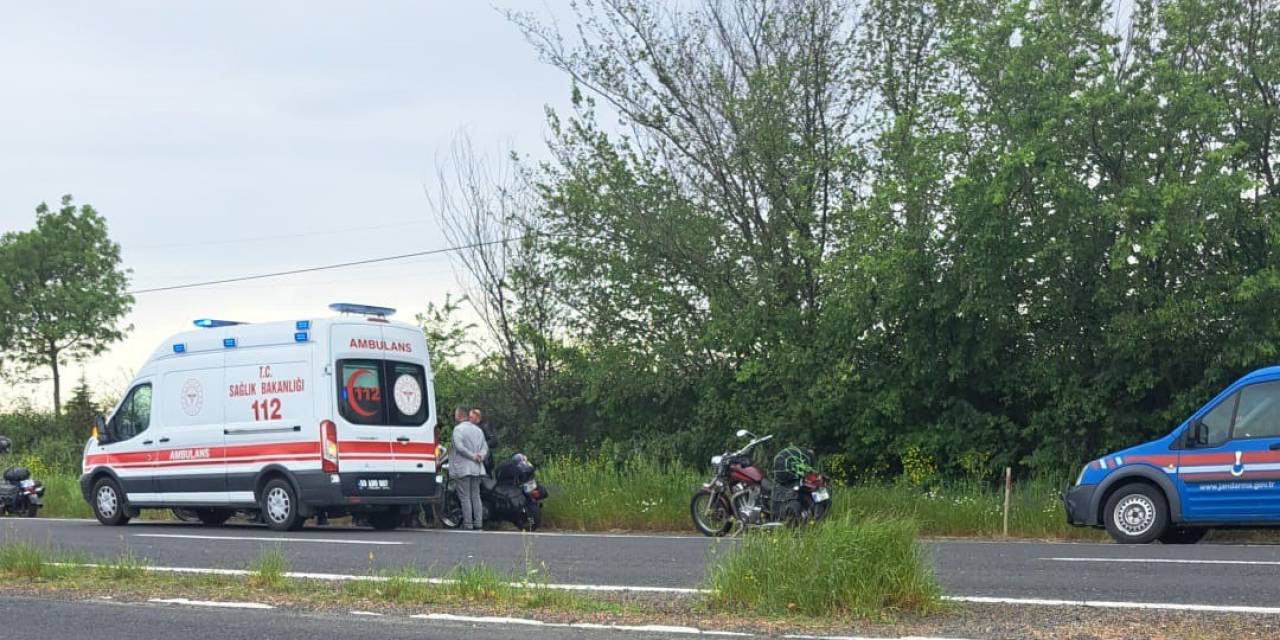 Motosiklet Sürücüsü Kazada Yaralandı