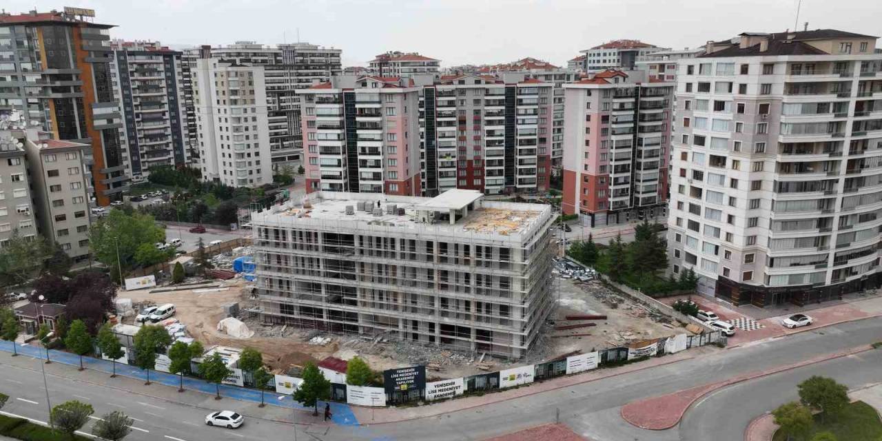 Başkan Altay: “yenişehir Sosyal Tesisi Ve Lise Medeniyet Akademisi İnşaatı Hızla Yükseliyor”