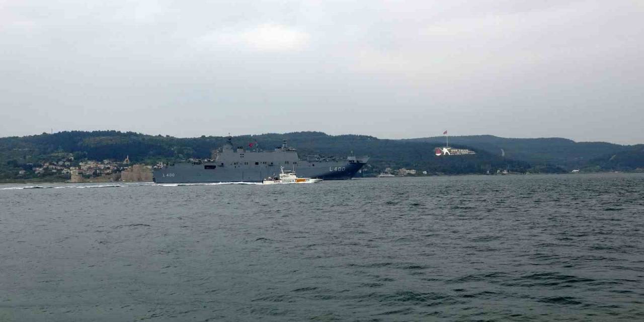 ‘tcg Anadolu’ Çanakkale Boğazı’ndan Geçti