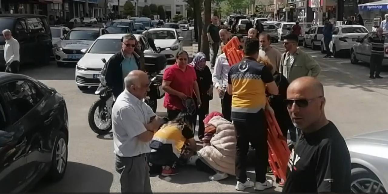 Otomobil Elektrikli Bisiklete Çarptı: 1 Yaralı