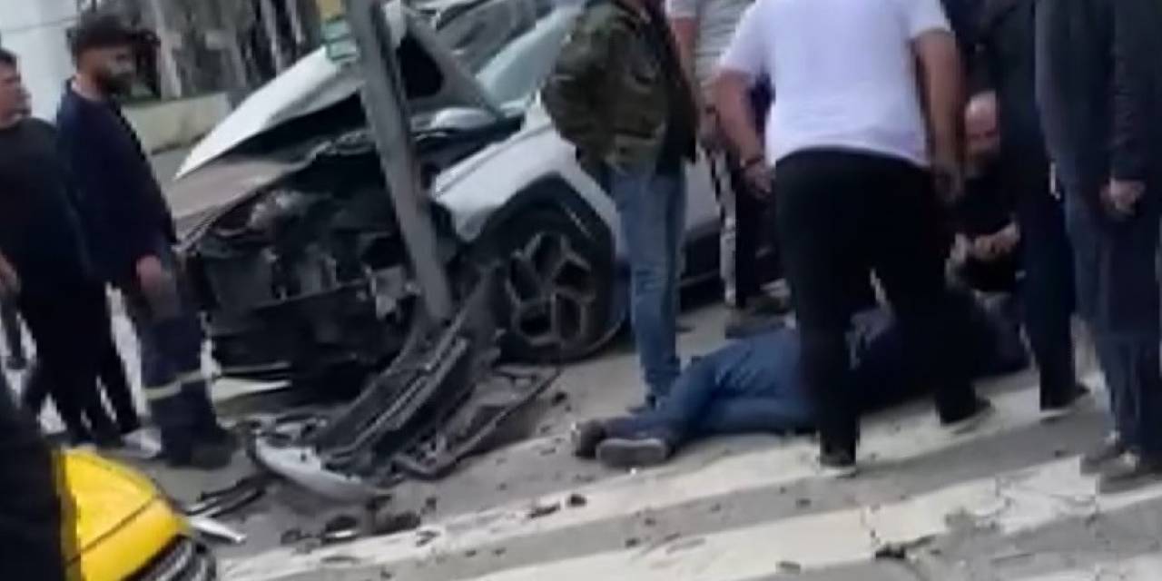 Kırmızı Işıkta Geçti: 3 Araç Birbirine Girdi