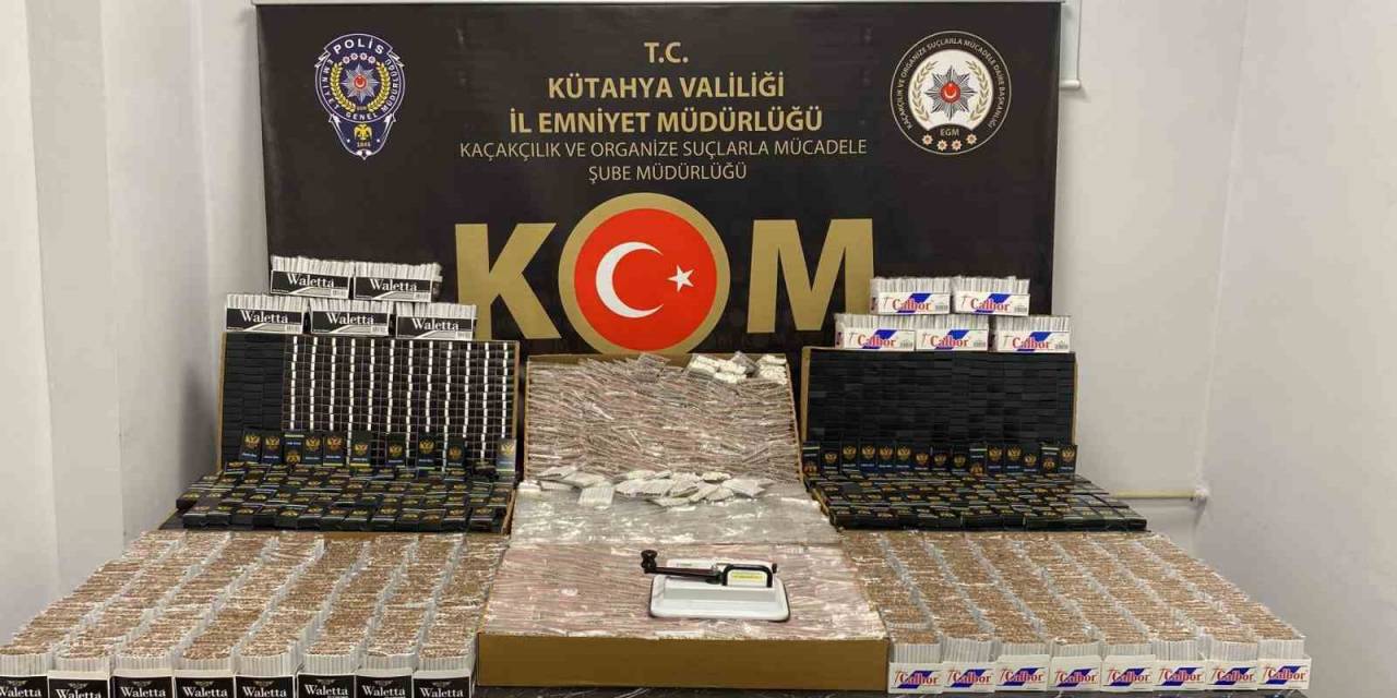 Tavşanlı’da 71 Bin 420 Dolu, 600 Bandrolsüz Boş Makaron Ele Geçirildi