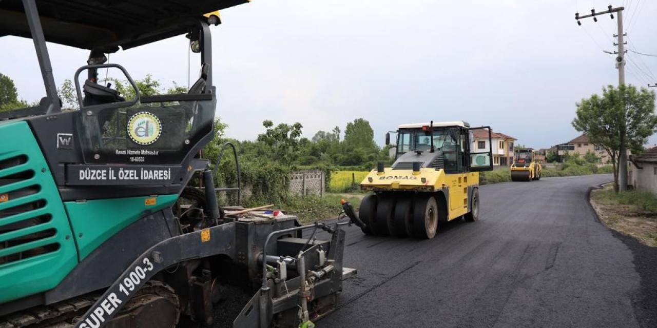 Düzce’de Köylerde Asfalt Çalışması Hızlandı
