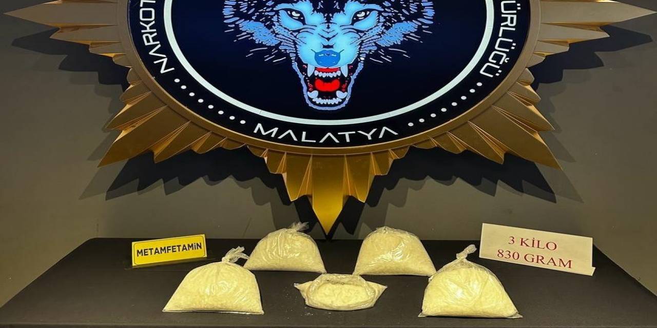 Malatya’da 3 Kilo 830 Gr Metamfetamin Ele Geçirildi