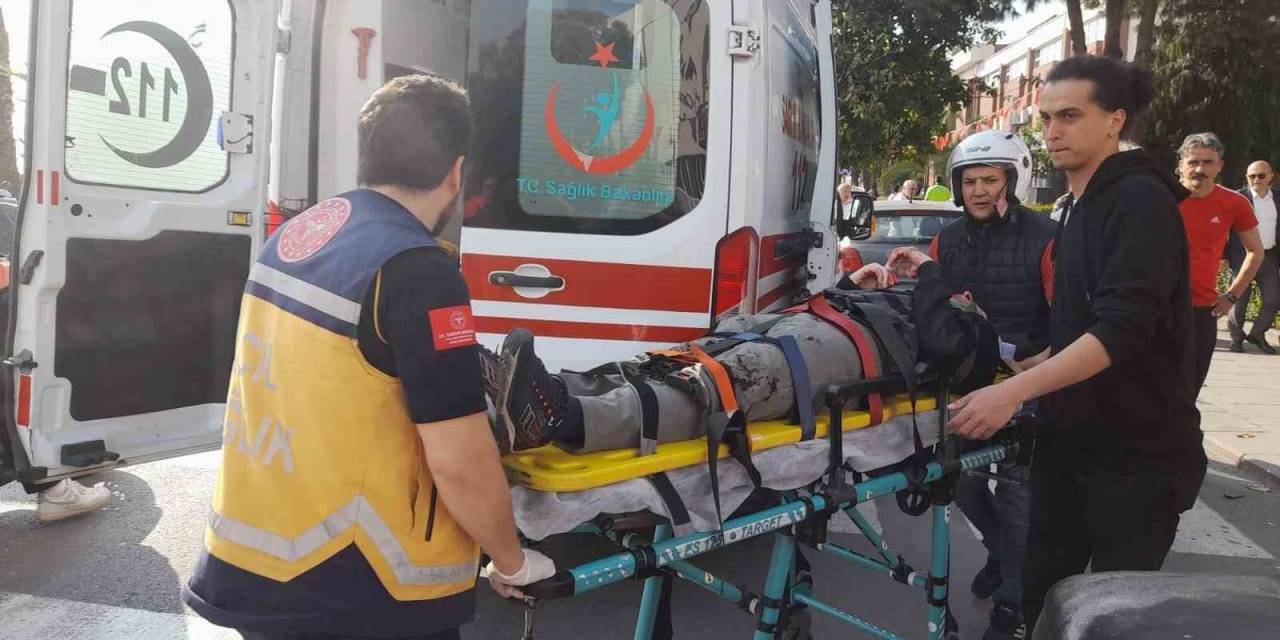 Motosikletin Çarptığı Yaya Yaralandı