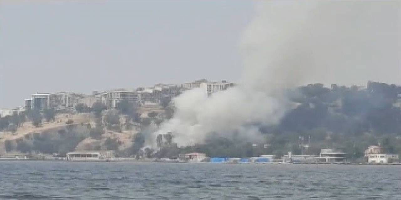 İzmir’de Otluk Alanda Yangın