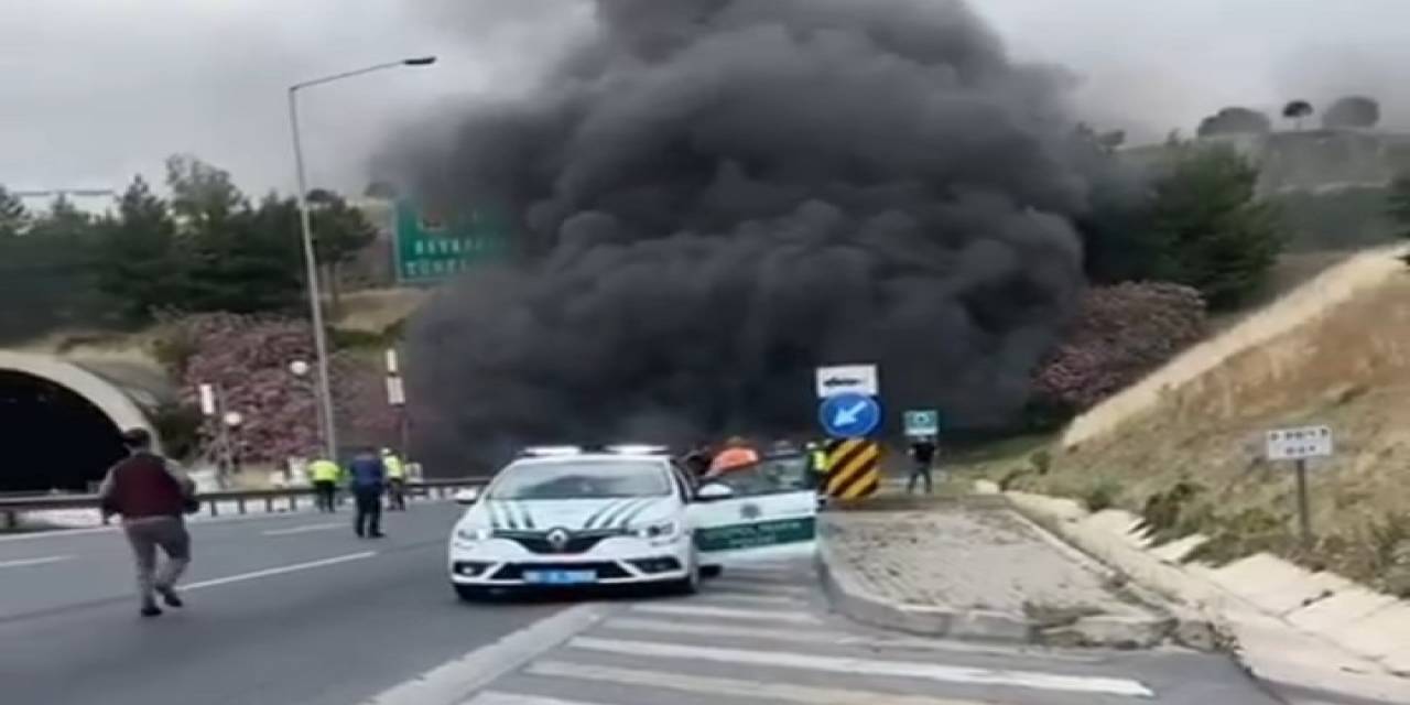 İzmir’de Tünelde Tır Yandı, 17 Kişi Dumandan Etkilendi