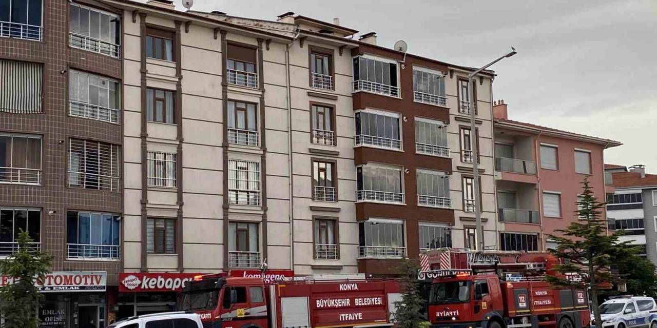 Konya’da Baca Yangını Büyümeden Söndürüldü