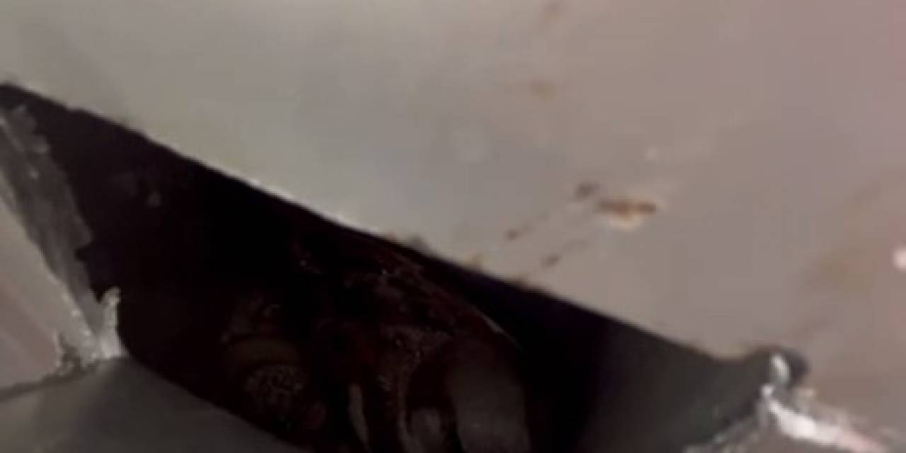 Boru İçerisine Sıkıştı, İtfaiye Kurtardı