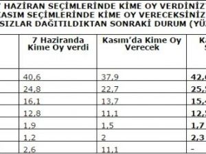 İşte Son Seçim Anketi