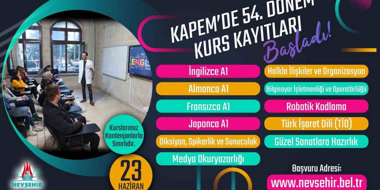 Kapem Kurs Kayıtları Başladı
