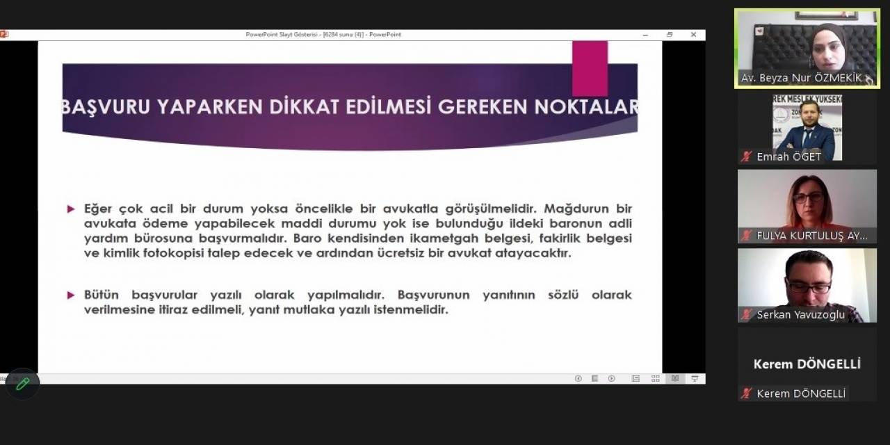Zbeü’de Kadına Yönelik Şiddetle Mücadele Konuşuldu