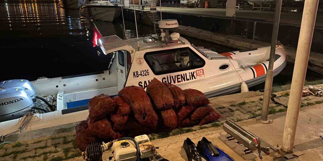 İzmir’de Kaçak Avlanan 500 Kilogram Midye Ele Geçirildi