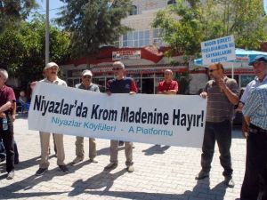 Yeşilova’da Krom Madeni Protestosu