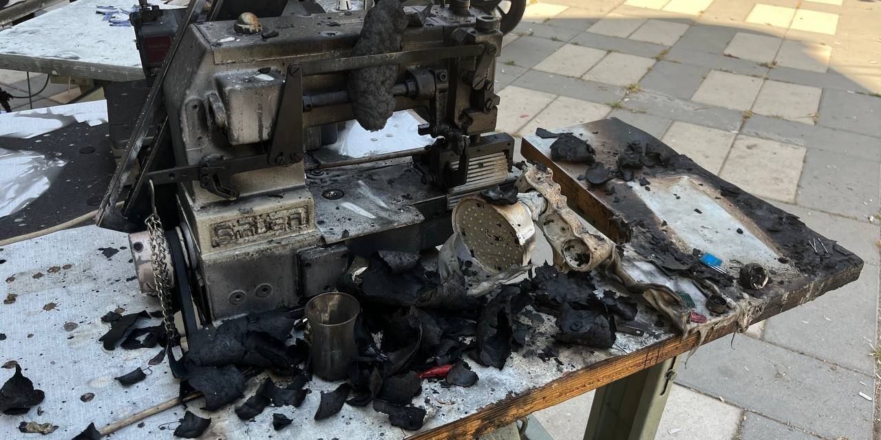 Kilis’te Tekstil Atölyesinde Yangın